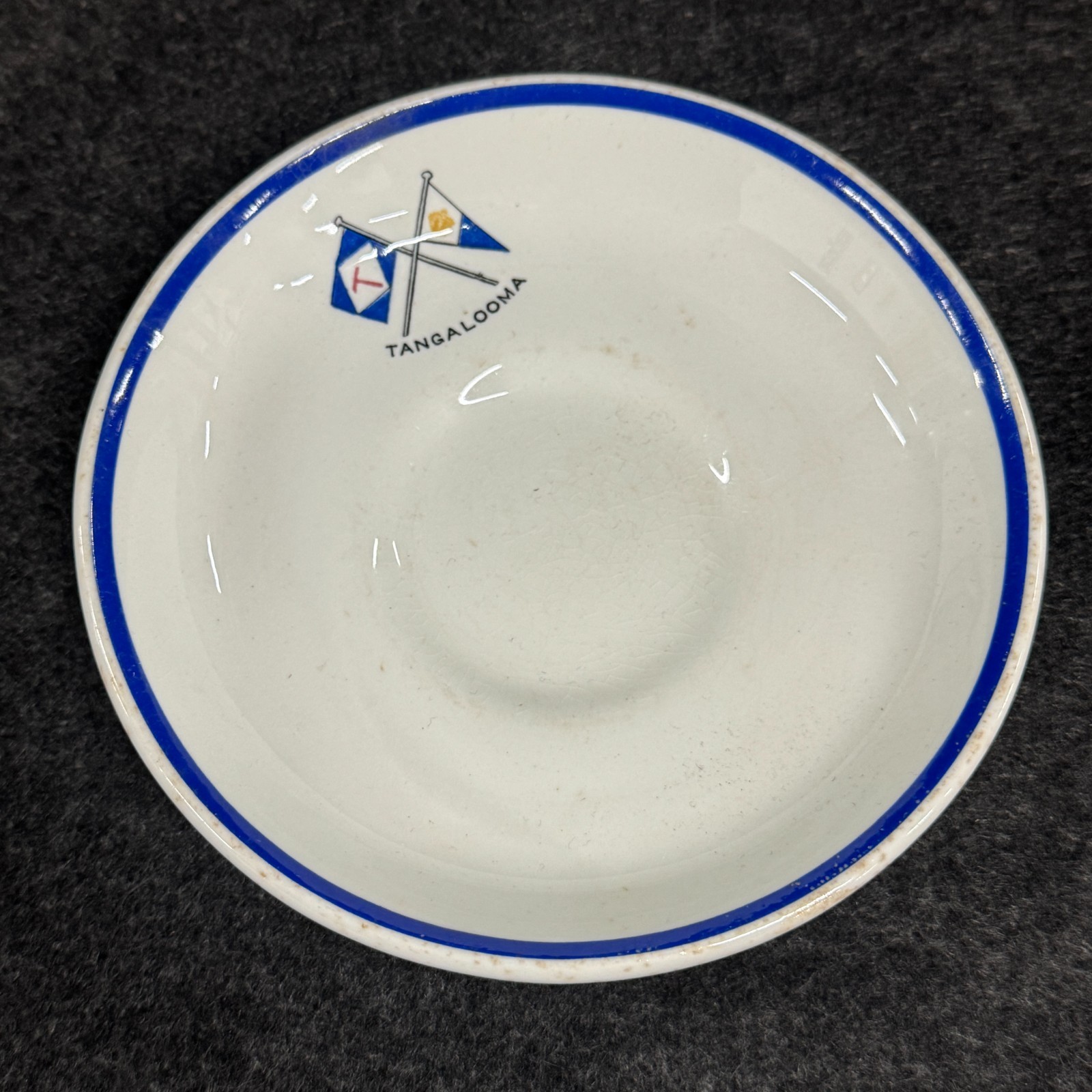 Rare 1953 Tangalooma, Shipping Steam Ship QLD Grindley Duraline Maritime Saucer Rare 1953 Tangalooma, Shipping Steam Ship QLD Grindley Duraline Maritime Saucer
