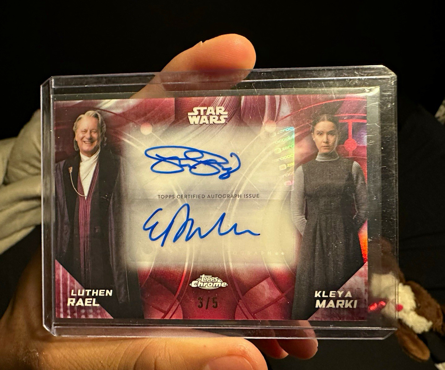 Topps 2024 Chrome Star Wars Andor Dual Autos Hard Signed Luthen/Kleya 3/5 Topps 2024 Chrome Star Wars Andor Dual Autos Hard Signed Luthen/Kleya 3/5