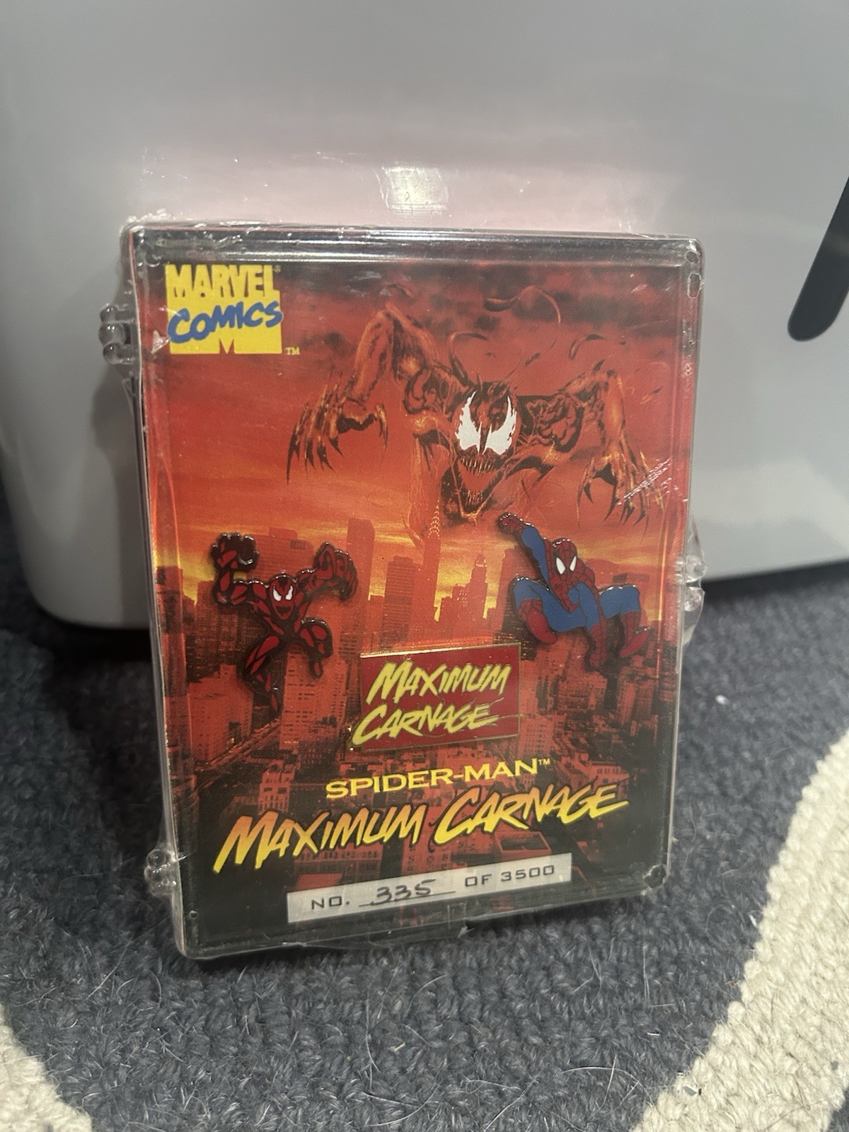 Spider-Man Maximum Carnage Collectors Pin Set Sealed MARVEL Comics Acclaim NEW