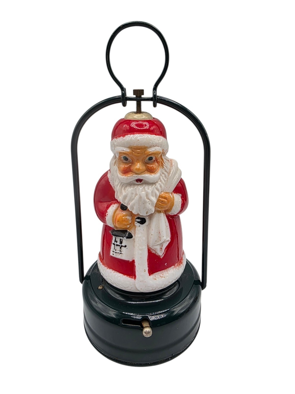 Vintage Amico Japan Santa Claus Christmas Lantern Light Milk Glass Figure 6.5\ Vintage Amico Japan Santa Claus Christmas Lantern Light Milk Glass Figure 6.5\