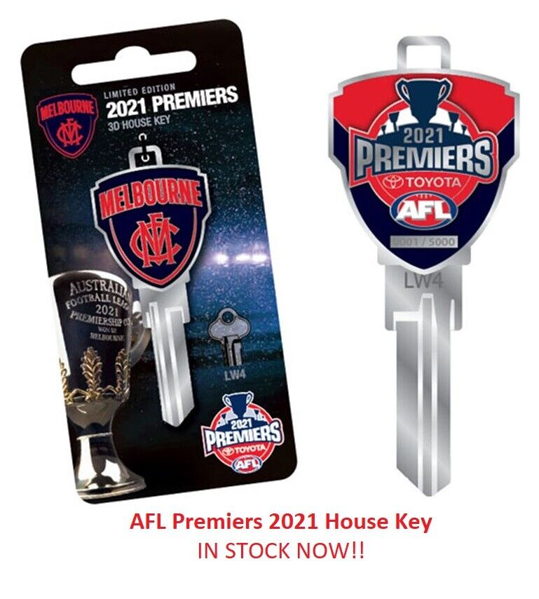 Melbourne DEMONS 2021 AFL Premiers House Key Blank - TE2 -Collectable - IN STOCK