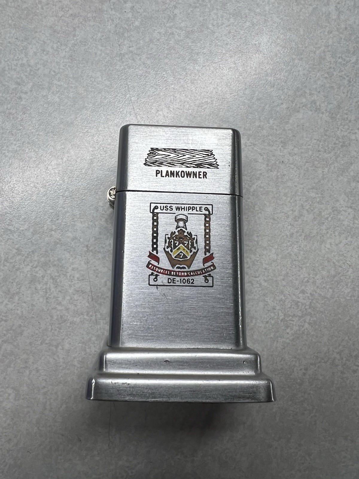 RARE Vintage USS Whipple DE-1062 PLANK OWNER, Table Desk Lighter US Navy RARE Vintage USS Whipple DE-1062 PLANK OWNER, Table Desk Lighter US Navy