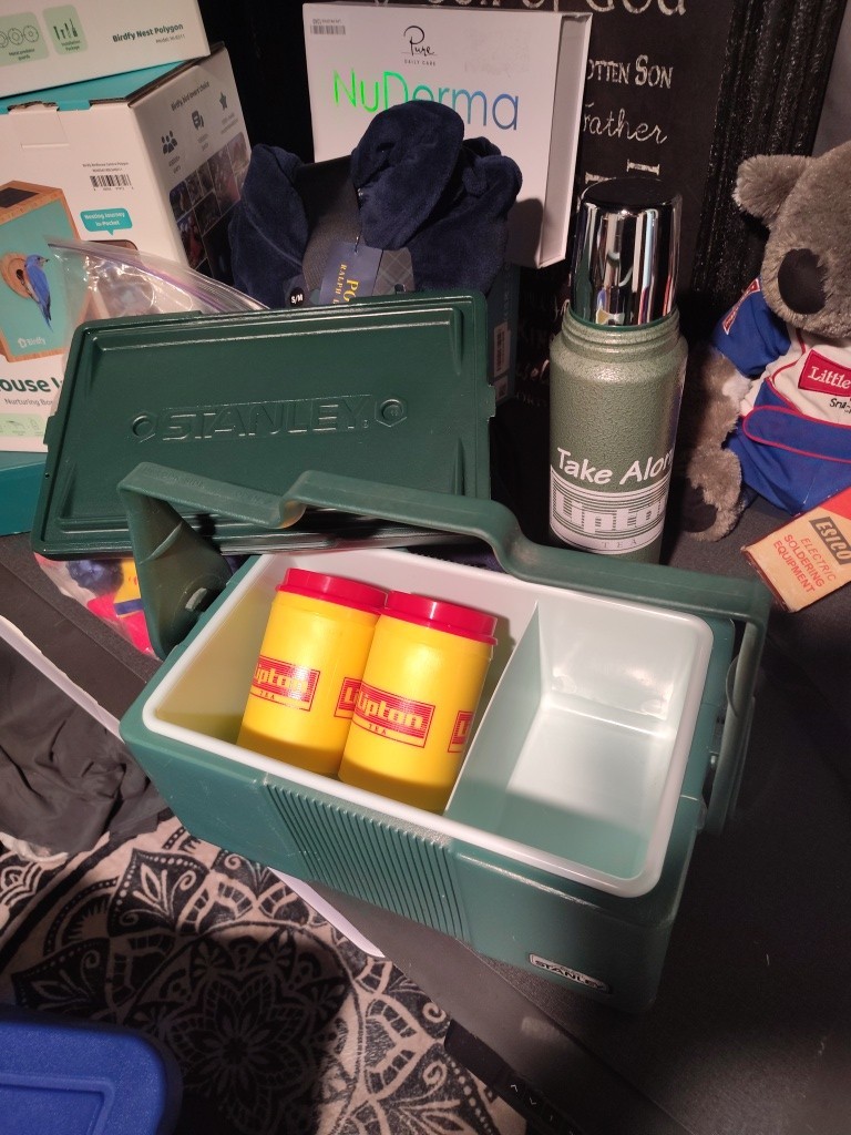 RARE STANLEY TUMBLER. Vintage LIPTON TEA PROMO SET. Very Rare Condition. STANLEY RARE STANLEY TUMBLER. Vintage LIPTON TEA PROMO SET. Very Rare Condition. STANLEY