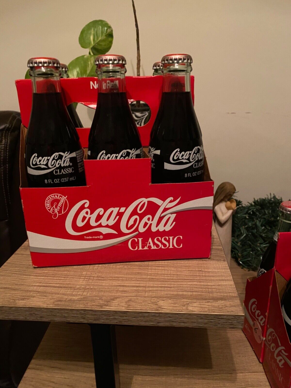 1986 vintage 6-pack Coca-Cola New Full Bottles 