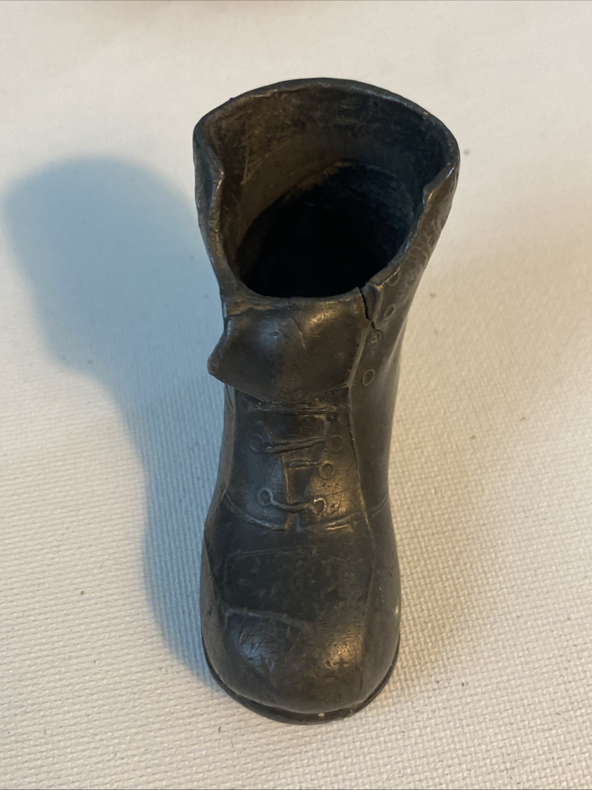 Antique Advertising Paperweight Boot or Shoe Hibuer & Hoover on front tongue Antique Advertising Paperweight Boot or Shoe Hibuer & Hoover on front tongue