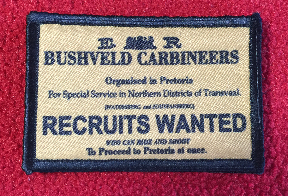 Bushveld Carbineers Morale Patch Breaker Morant Military Tactical Army Flag USA