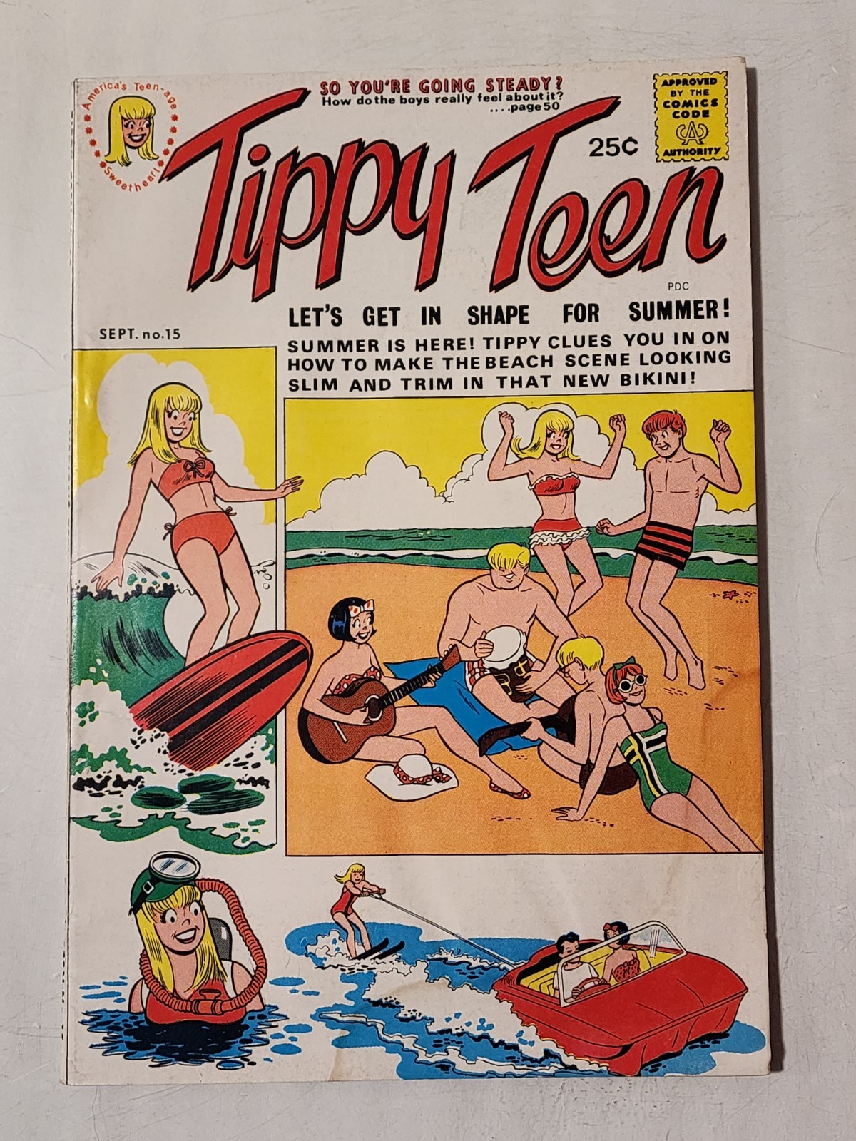Tippy Teen #15 1967 Tower Comics Bikini Cover