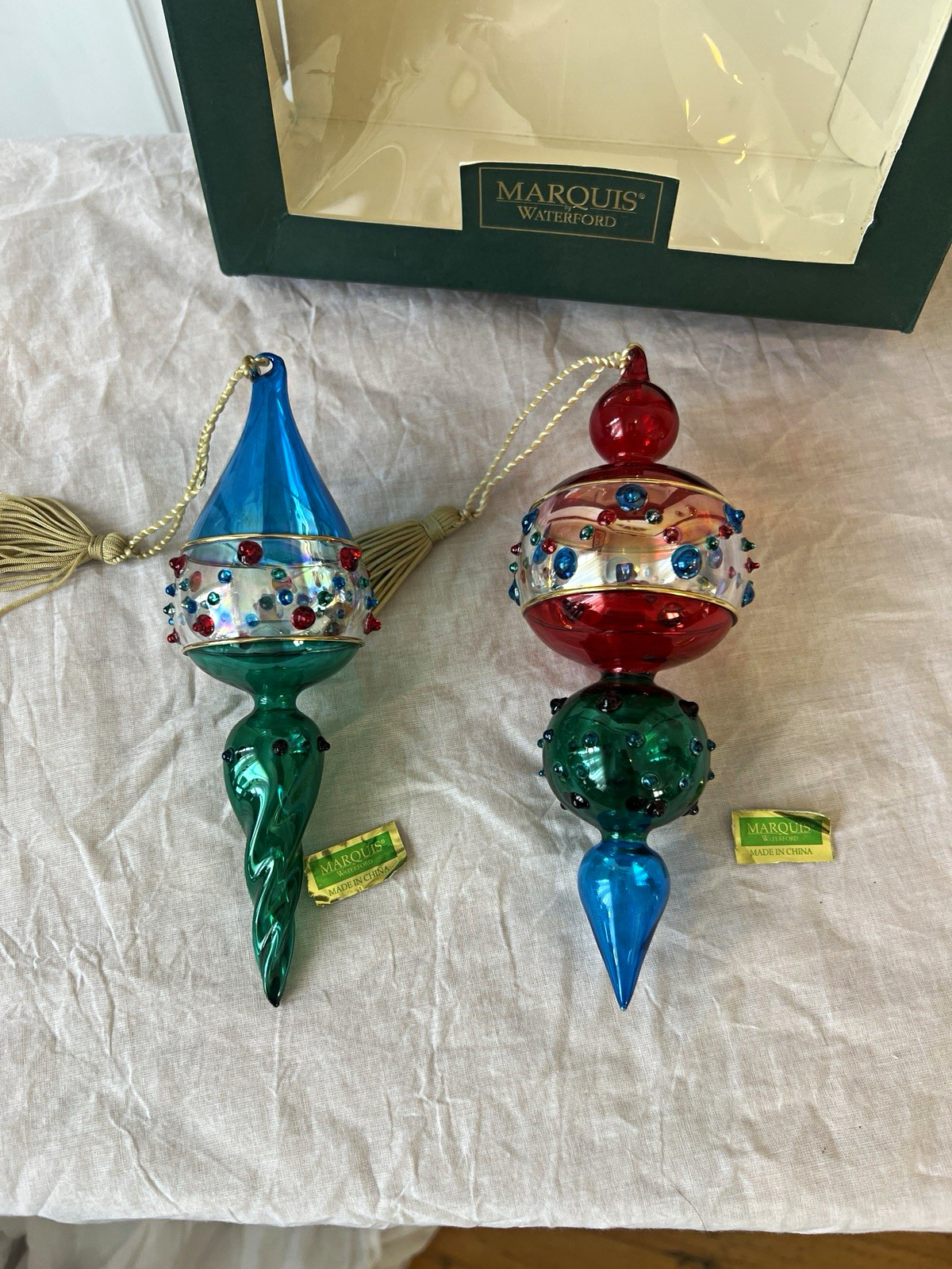 Set Of Two Waterford Marquis Royal Gem Ornaments Set Of Two Waterford Marquis Royal Gem Ornaments