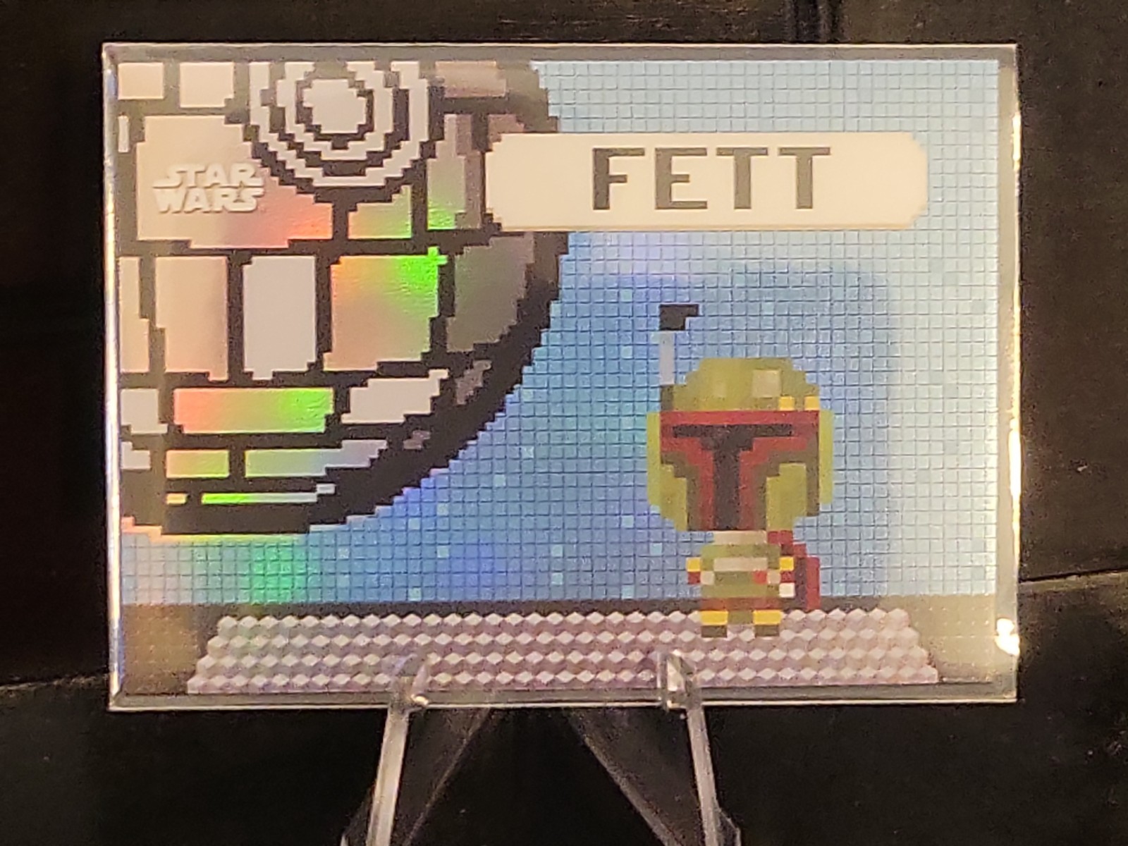 2026 Topps Chrome Star Wars Boba Fett BO-FET Bonus Stage Pixel Insert SP