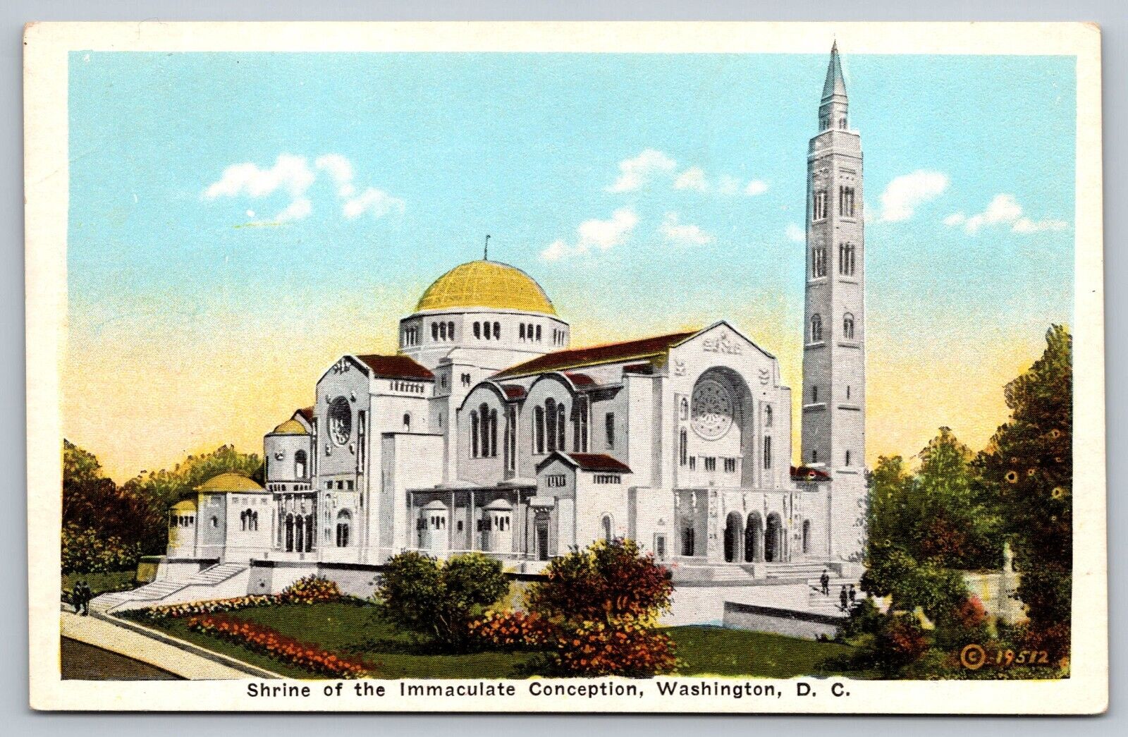 Basilica Shrine of Immaculate Conception Washington DC Postcard PC 1925 Miller