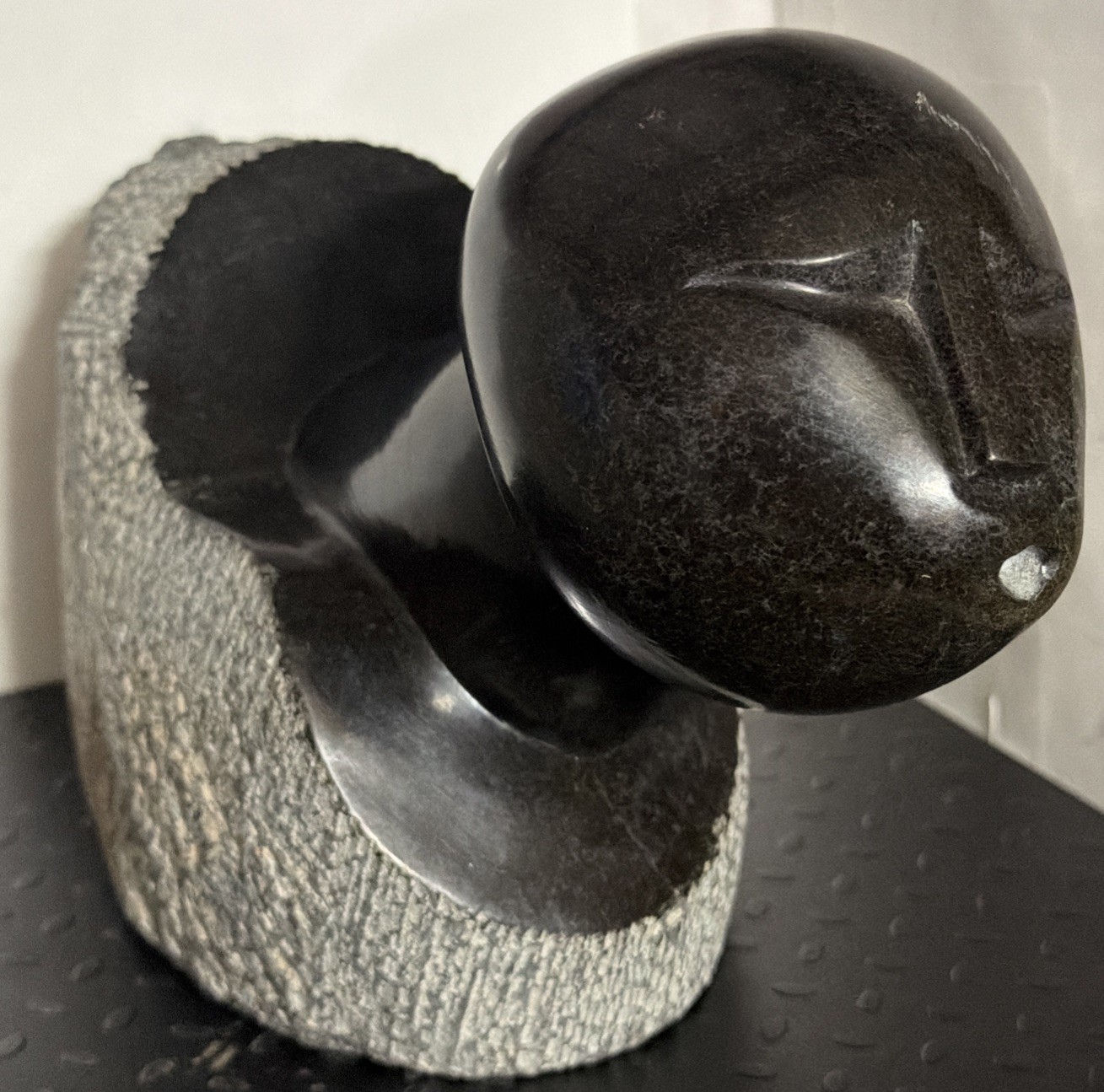 Signed Marizva Shona Stone Sculpture Zimbabwe African Art Abstract Bust 9x6x4:1T