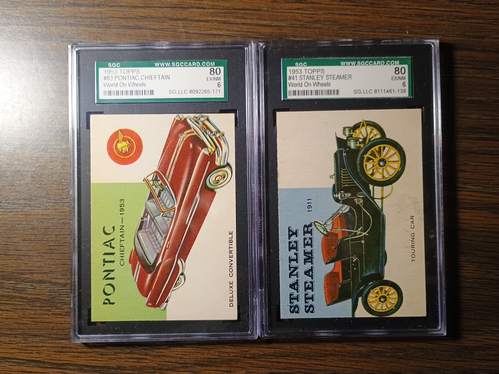 1954 Topps World On Wheels SGC 6 Lot #41#83 1954 Topps World On Wheels SGC 6 Lot #41#83