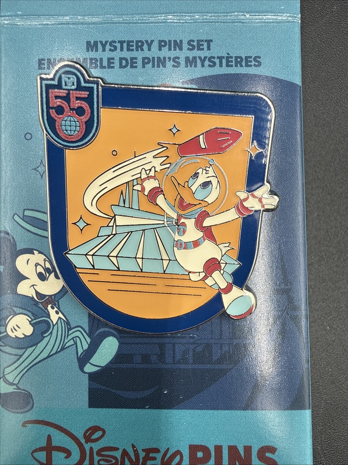 Walt Disney World 55Th Anniversary Mystery Pin Donald Duck Space Mountain Only Walt Disney World 55Th Anniversary Mystery Pin Donald Duck Space Mountain Only