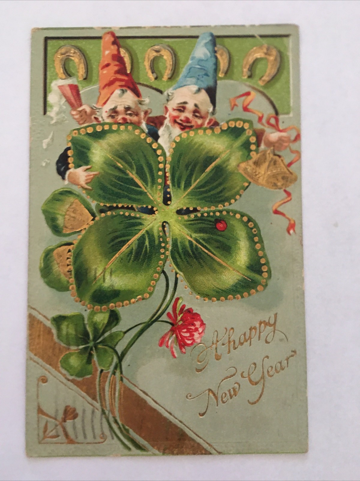 Happy New Year 1909 Antique Postcard Happy New Year 1909 Antique Postcard