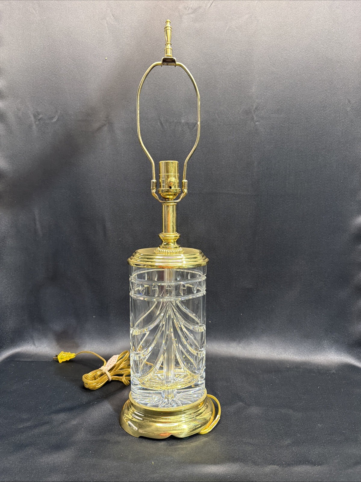 Waterford Crystal and Brass Table Lamp - \ Waterford Crystal and Brass Table Lamp - \