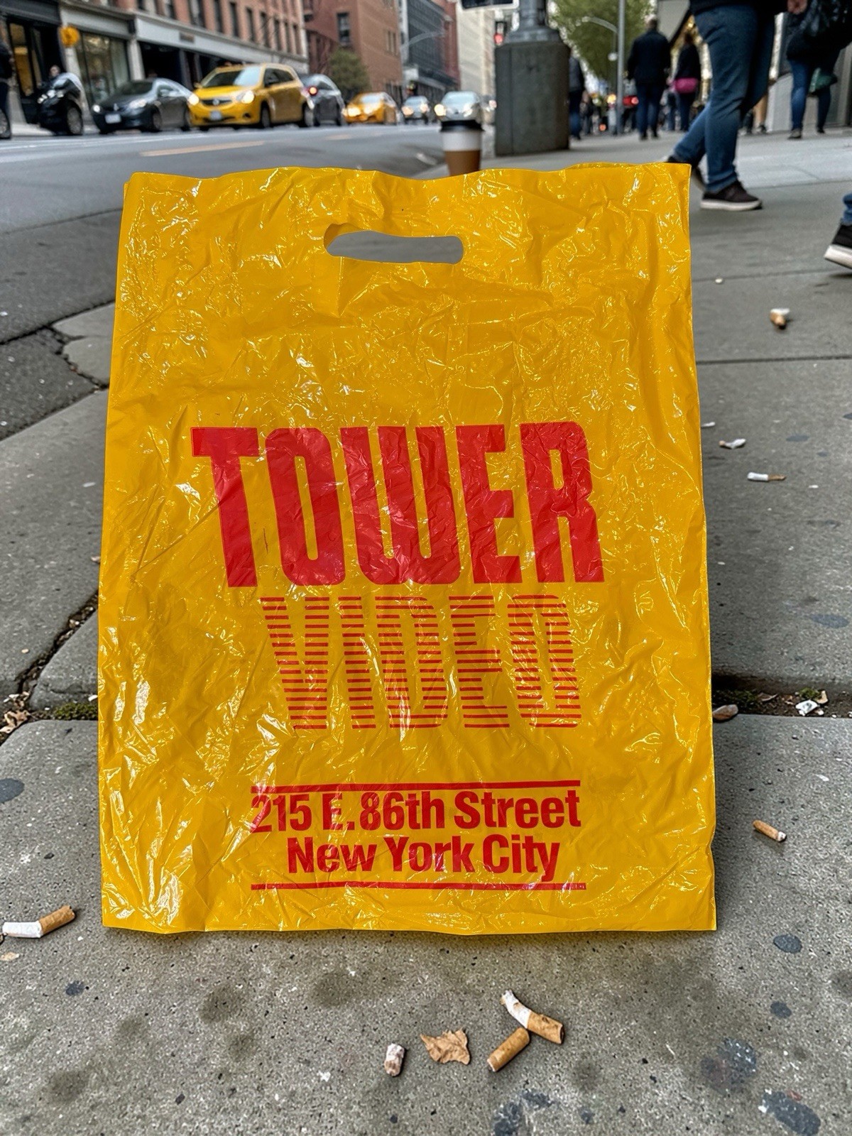 Vintage Tower Video NYC Plastic Bag 215 E 86th St 90s Store Display