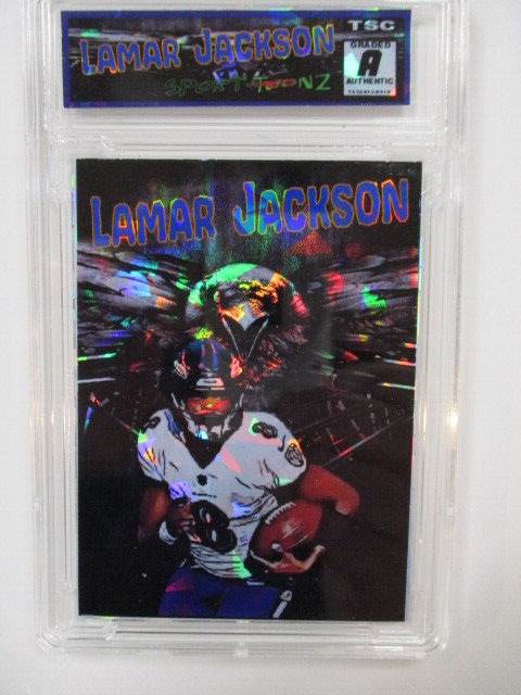 2023 Lamar Jackson The Raven  SP/200  Ice Refractor Sport-Toonz zx2 rc