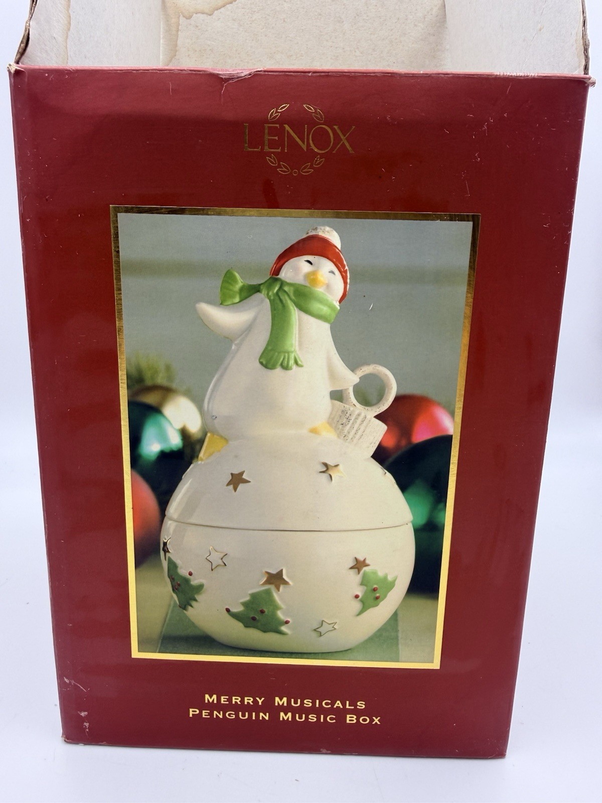 Lenox Merry Musicals Penguin Music Box 2 Pieces 797546