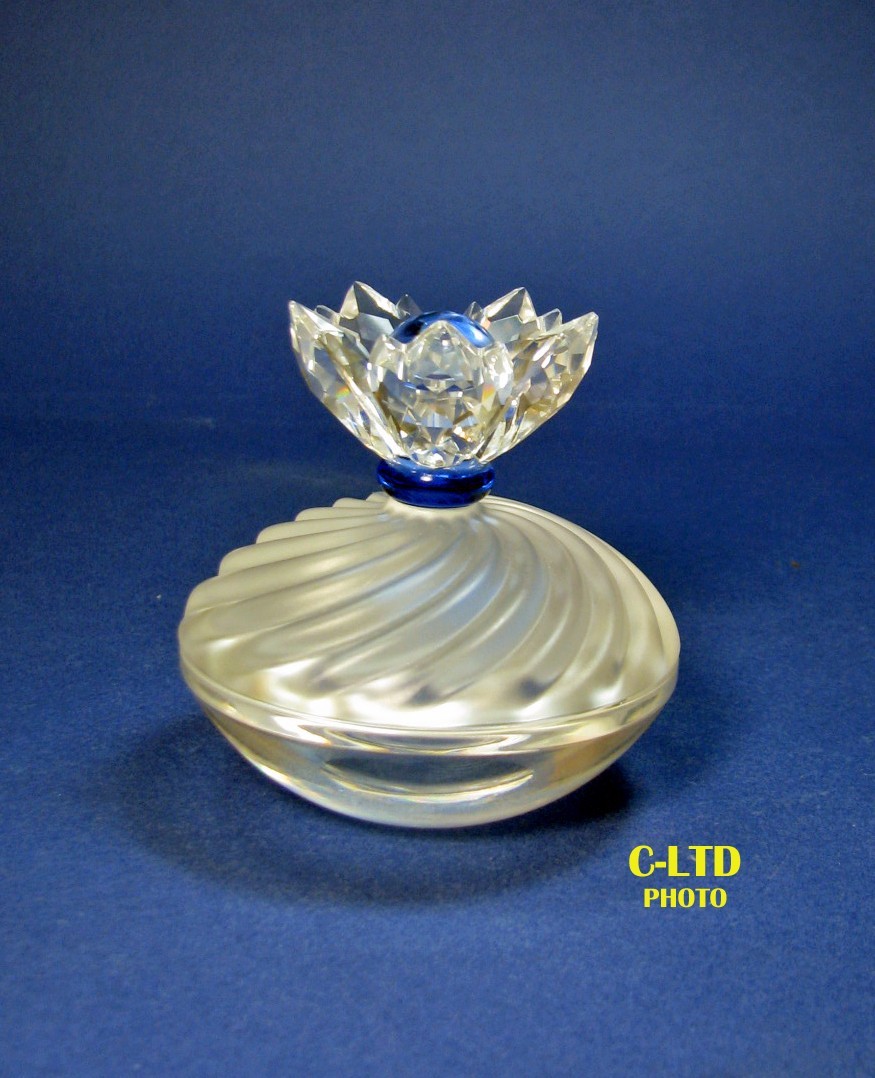 Vintage Swarovski Crystal : Blue Flower JEWEL BOX ... 1996 with Box Vintage Swarovski Crystal : Blue Flower JEWEL BOX ... 1996 with Box