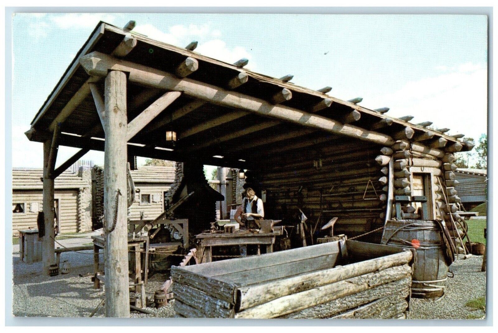 2004 Blacksmith Fort Boonesborough Exterior Richmond Kentucky Vintage Postcard
