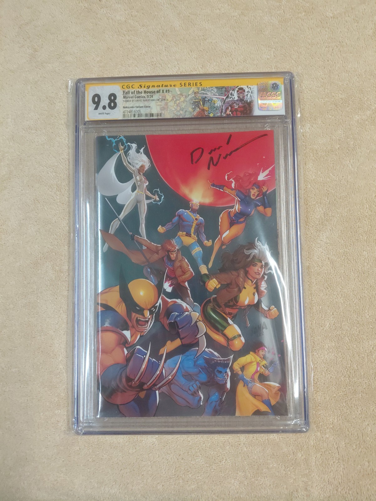 FALL OF THE HOUSE OF X #1 CGC 9.8 SS Signed David Nakayama Custom Label Marvel