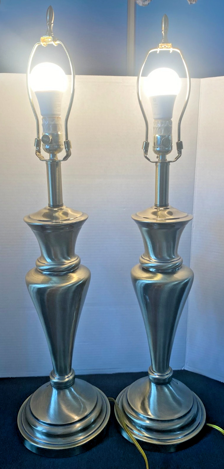 Vintage Pair of Stiffel Brass Table Lamps  30\