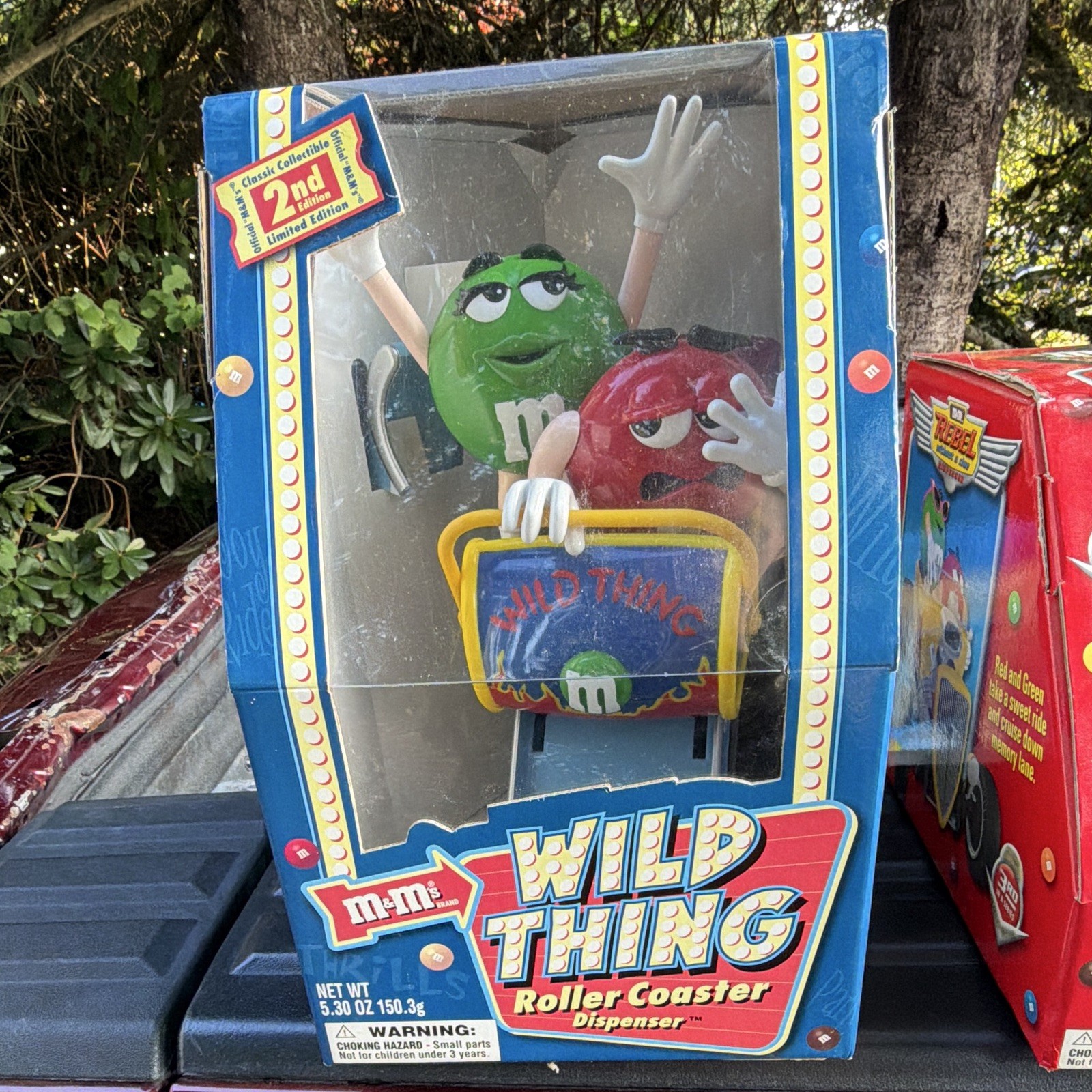 M&M\'s Wild Thing Roller Coaster Candy Dispenser - Blue Red Green Yellow White
