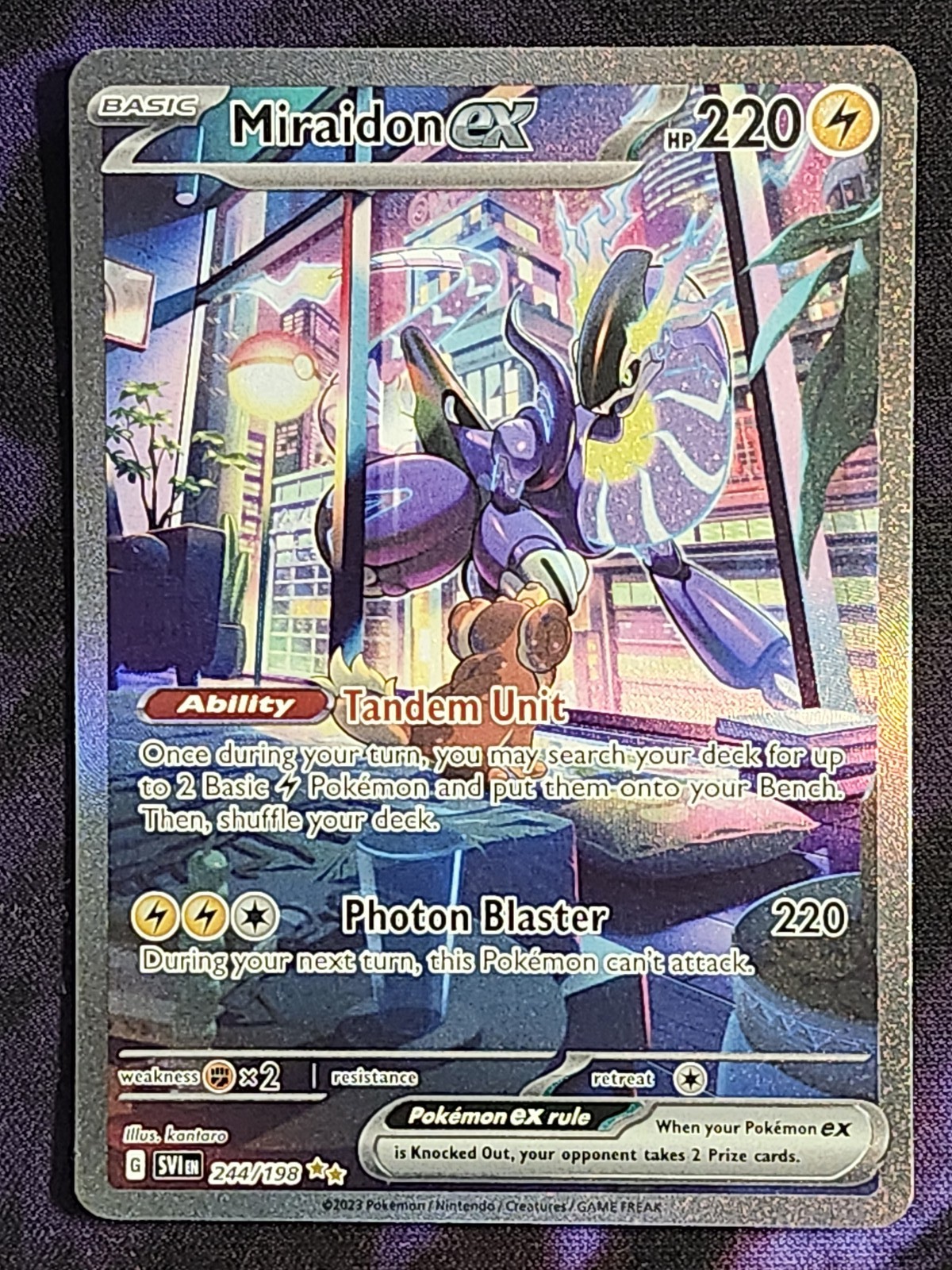 Pokemon Miraidon EX 244/198 Scarlet & Violet Base Set SV1 Pokemon Miraidon EX 244/198 Scarlet & Violet Base Set SV1