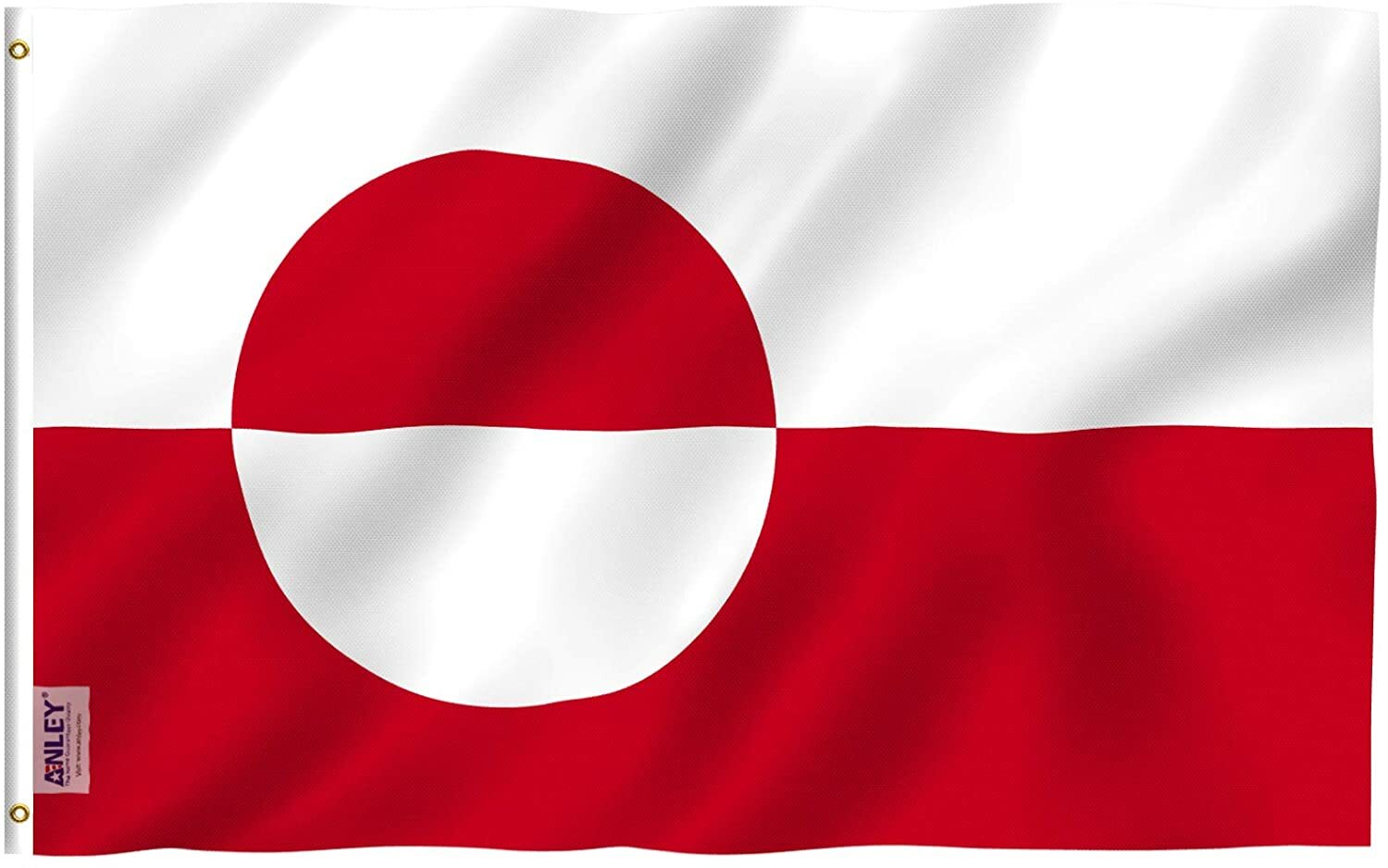 Anley Fly Breeze 3x5 Feet Greenland Flag - Greenlander Flags Polyester Anley Fly Breeze 3x5 Feet Greenland Flag - Greenlander Flags Polyester