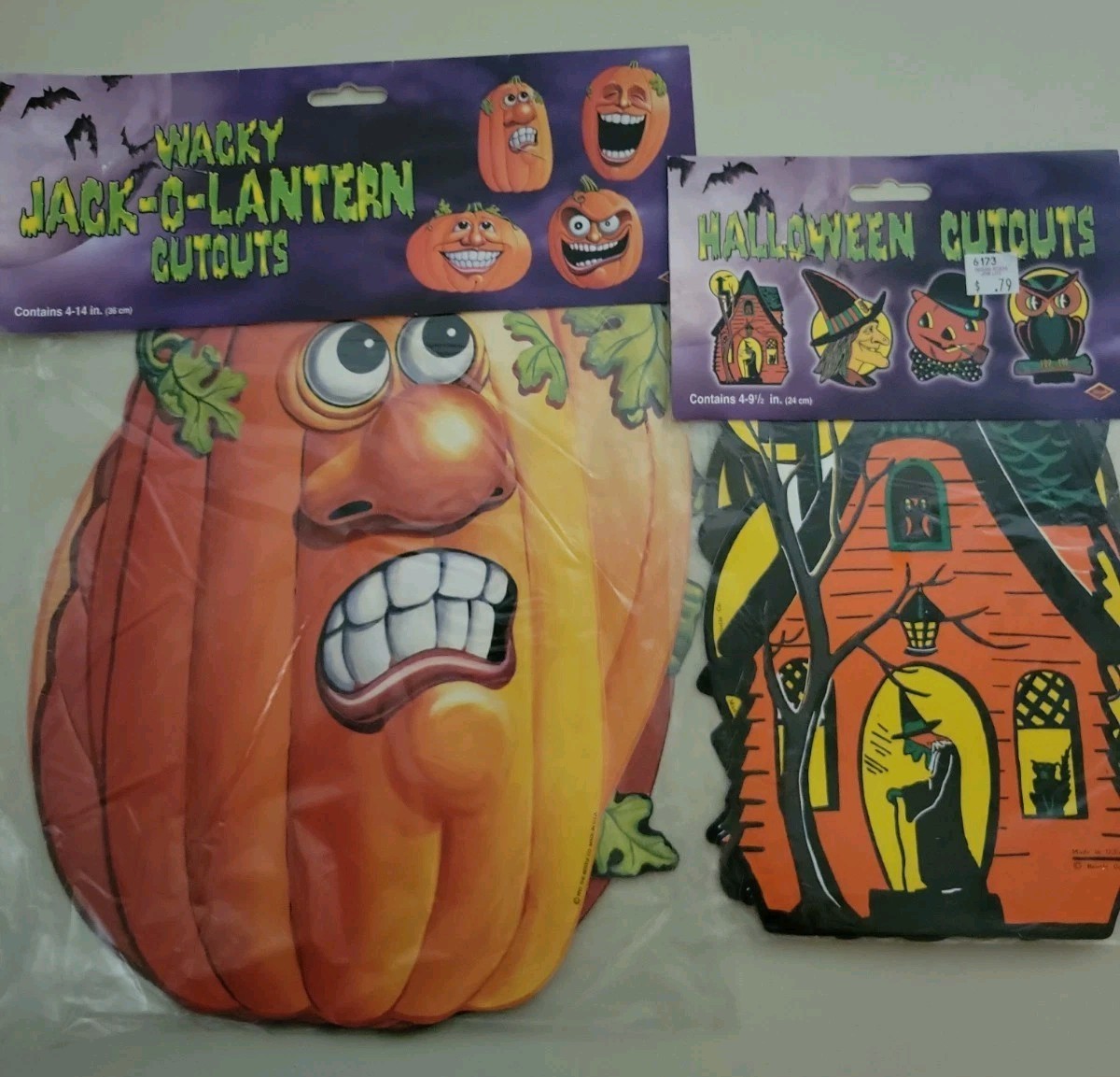 Vintage NOS Halloween Beistle 4 Ct Cutouts 9