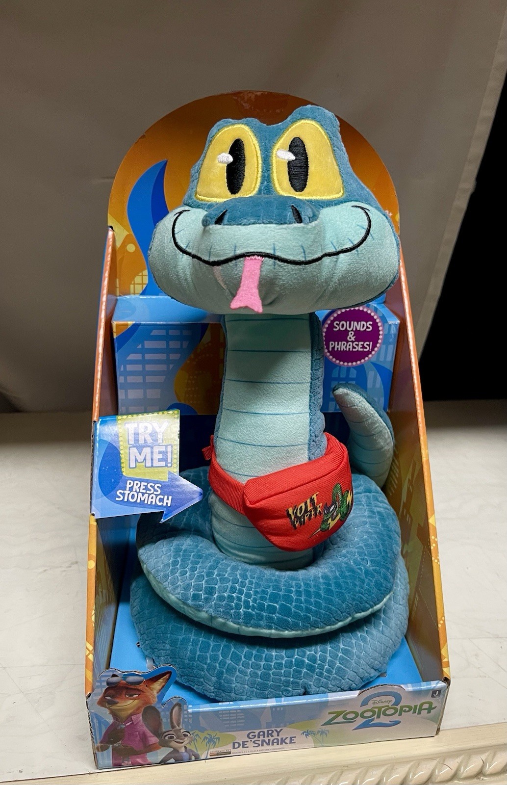 Disney Zootopia Gary De\'Snake Plush Toy with Sounds & Phrases 14” New Disney Zootopia Gary De\'Snake Plush Toy with Sounds & Phrases 14” New