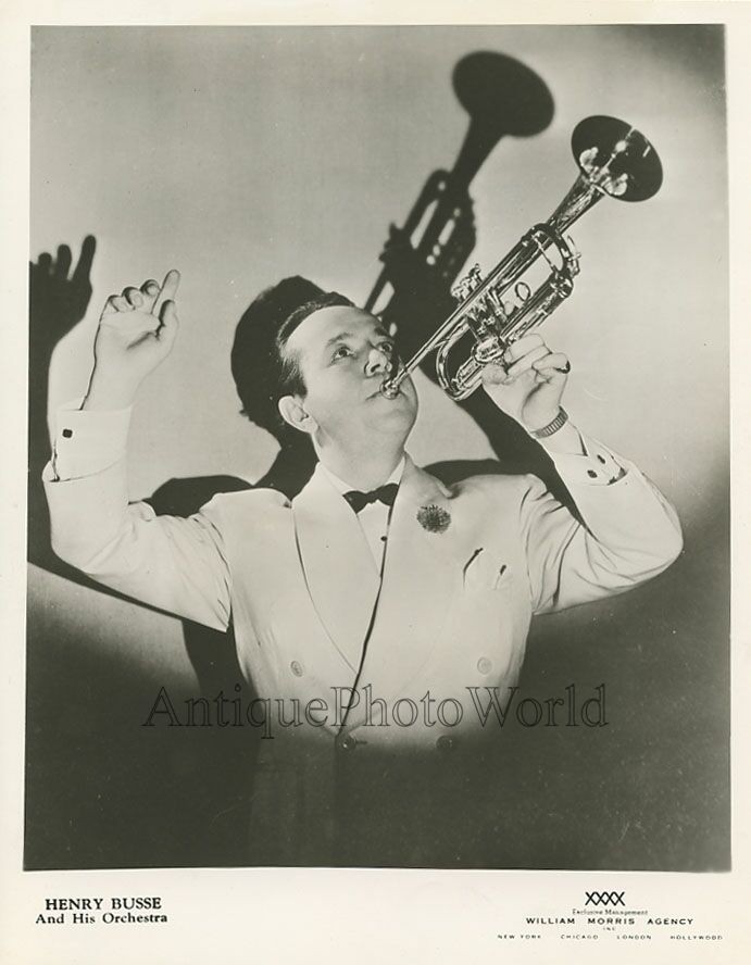Henry Busse jazz trumpet player antique photo Henry Busse jazz trumpet player antique photo