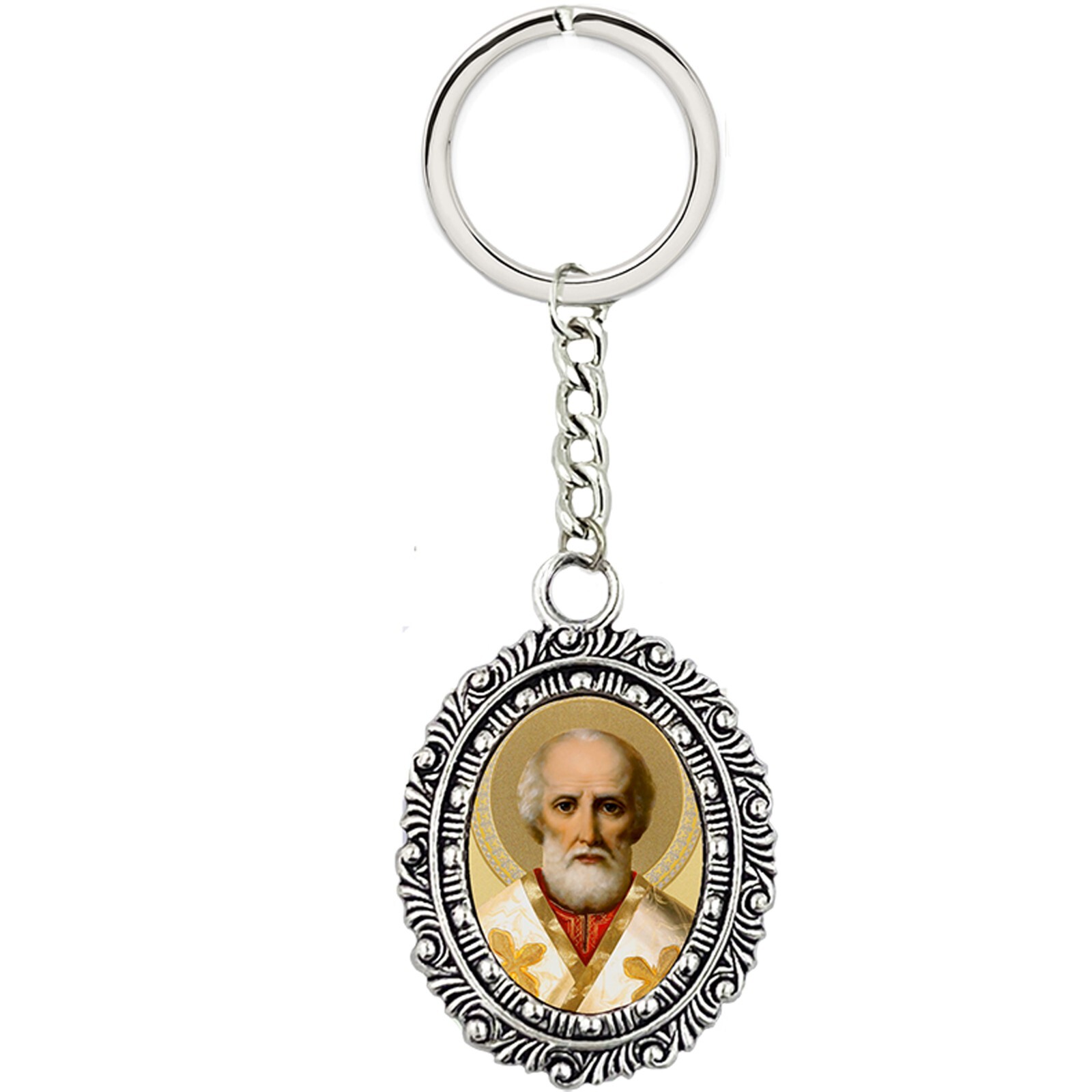 Saint Nicholas Icon Key Chain Religious Gifts Saint Nicholas Icon Key Chain Religious Gifts