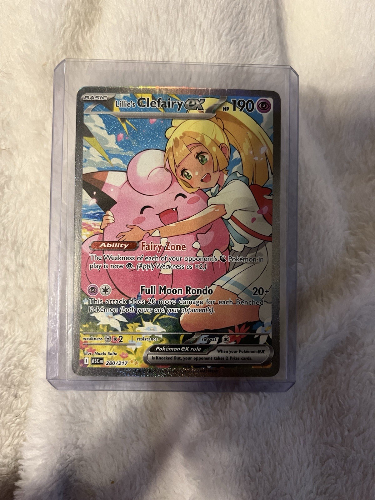 Pokémon TCG Lillie's Clefairy EX Special Illustration Rare Card Ascended Hero’s