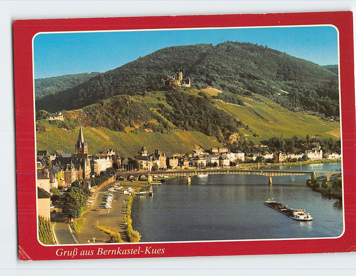 Postcard Blick auf die Stadt und Burg Landshut Gruß aus Bernkastel Kues Germany Postcard Blick auf die Stadt und Burg Landshut Gruß aus Bernkastel Kues Germany