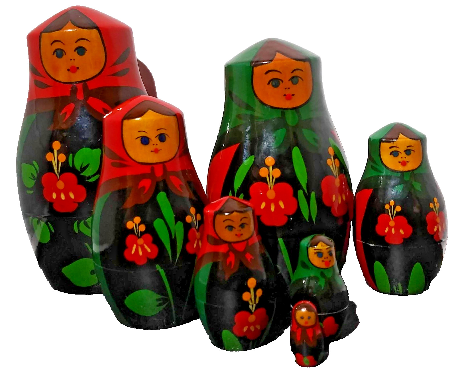 Vintage Set USSR Russian Matryoshka 7 Pc Nesting Dolls 5 Vintage Set USSR Russian Matryoshka 7 Pc Nesting Dolls 5