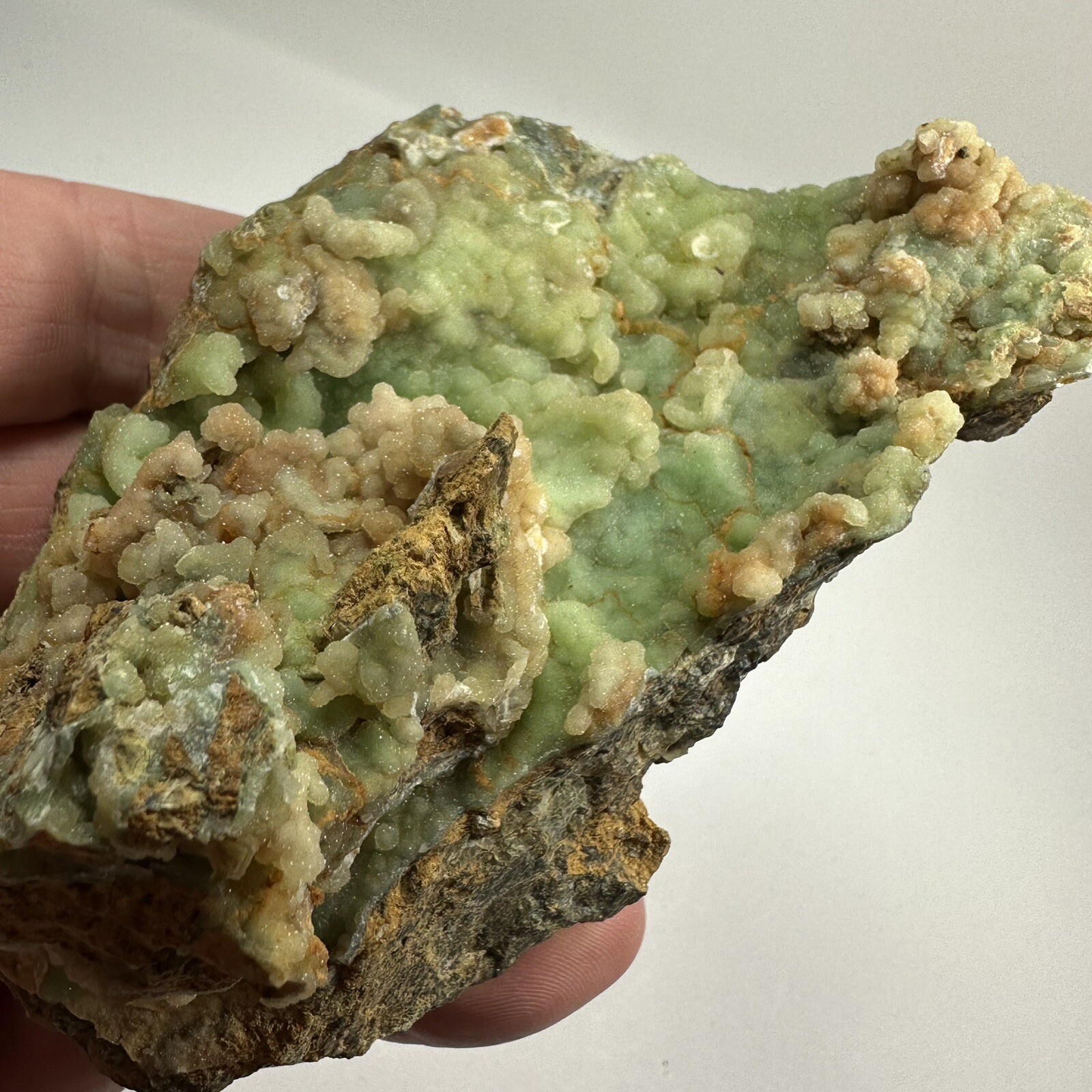 Cupro Adamite Crystals On Matrix Greece Mineral Display Specimen 204 Grams