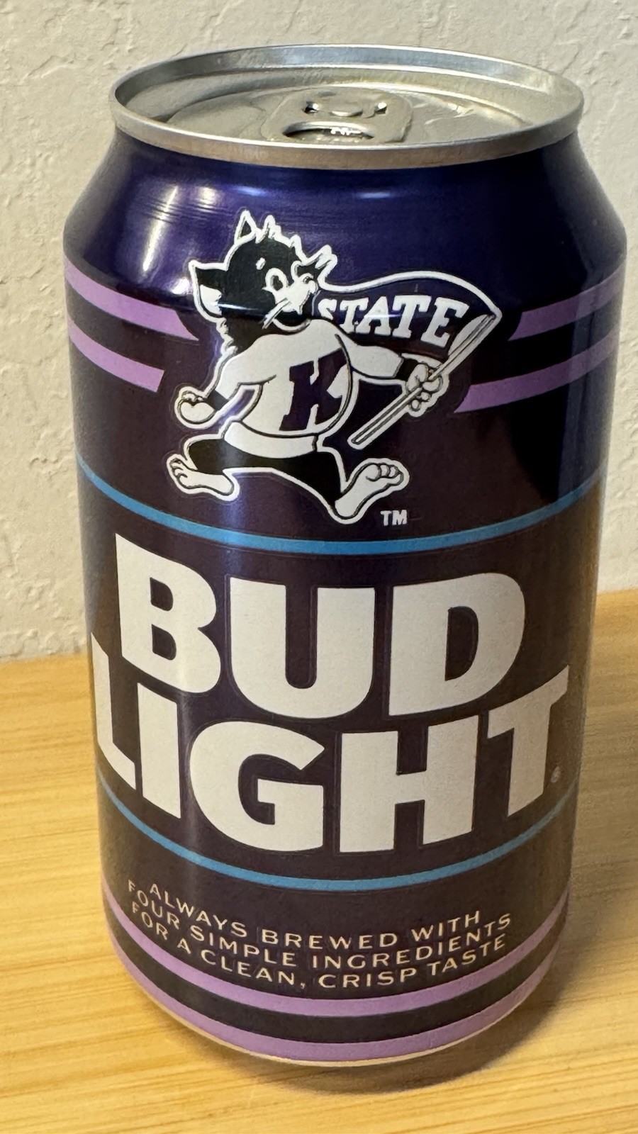 2026 Kansas State Wildcats KSU Bud Light empty Beer Can - vintage Willie 2026 Kansas State Wildcats KSU Bud Light empty Beer Can - vintage Willie
