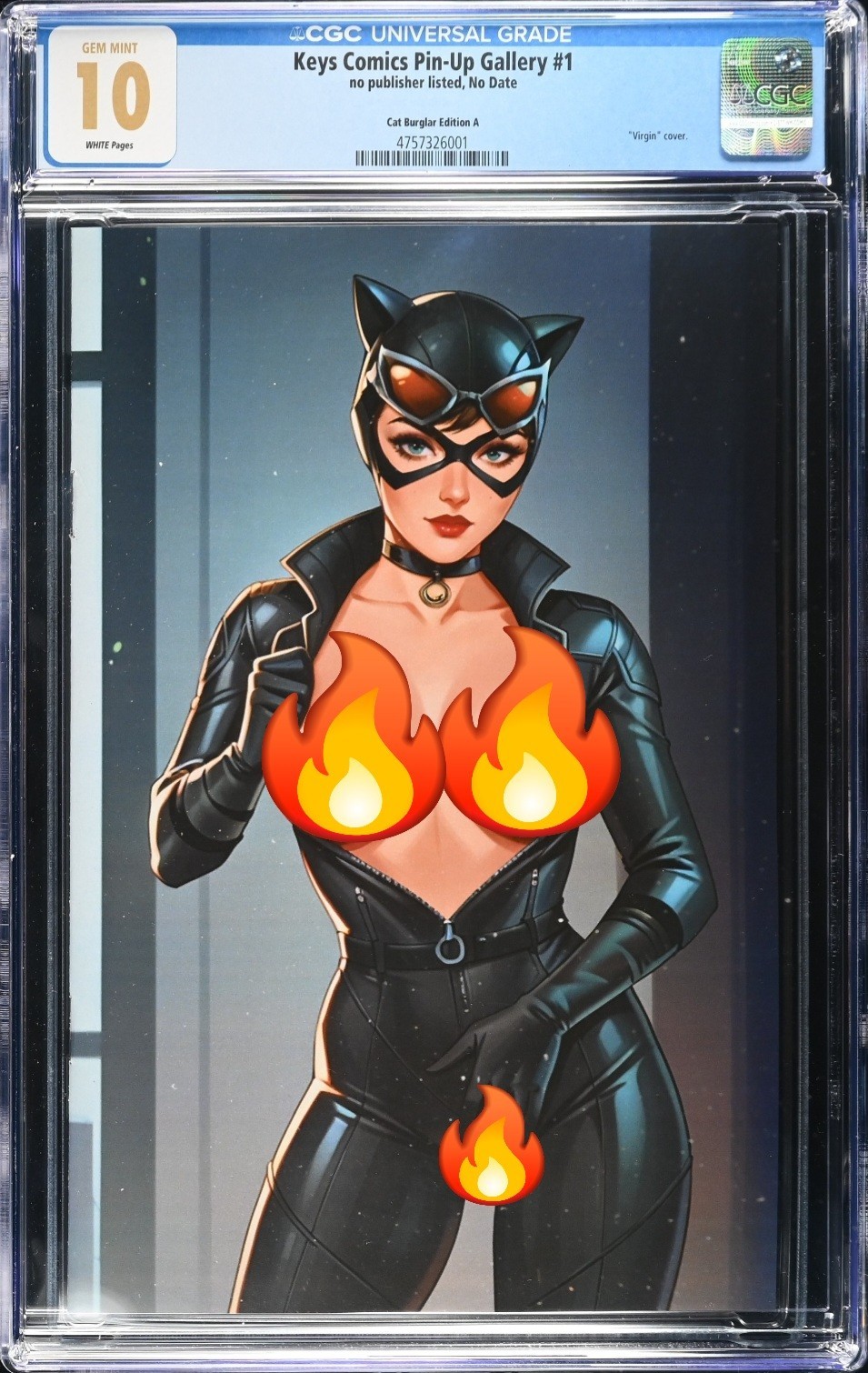 🔥CGC 10🔥 Keys Comics Pin-Up Gallery: Catwoman (Naughty) Virgin - Cat Burglar A 🔥CGC 10🔥 Keys Comics Pin-Up Gallery: Catwoman (Naughty) Virgin - Cat Burglar A