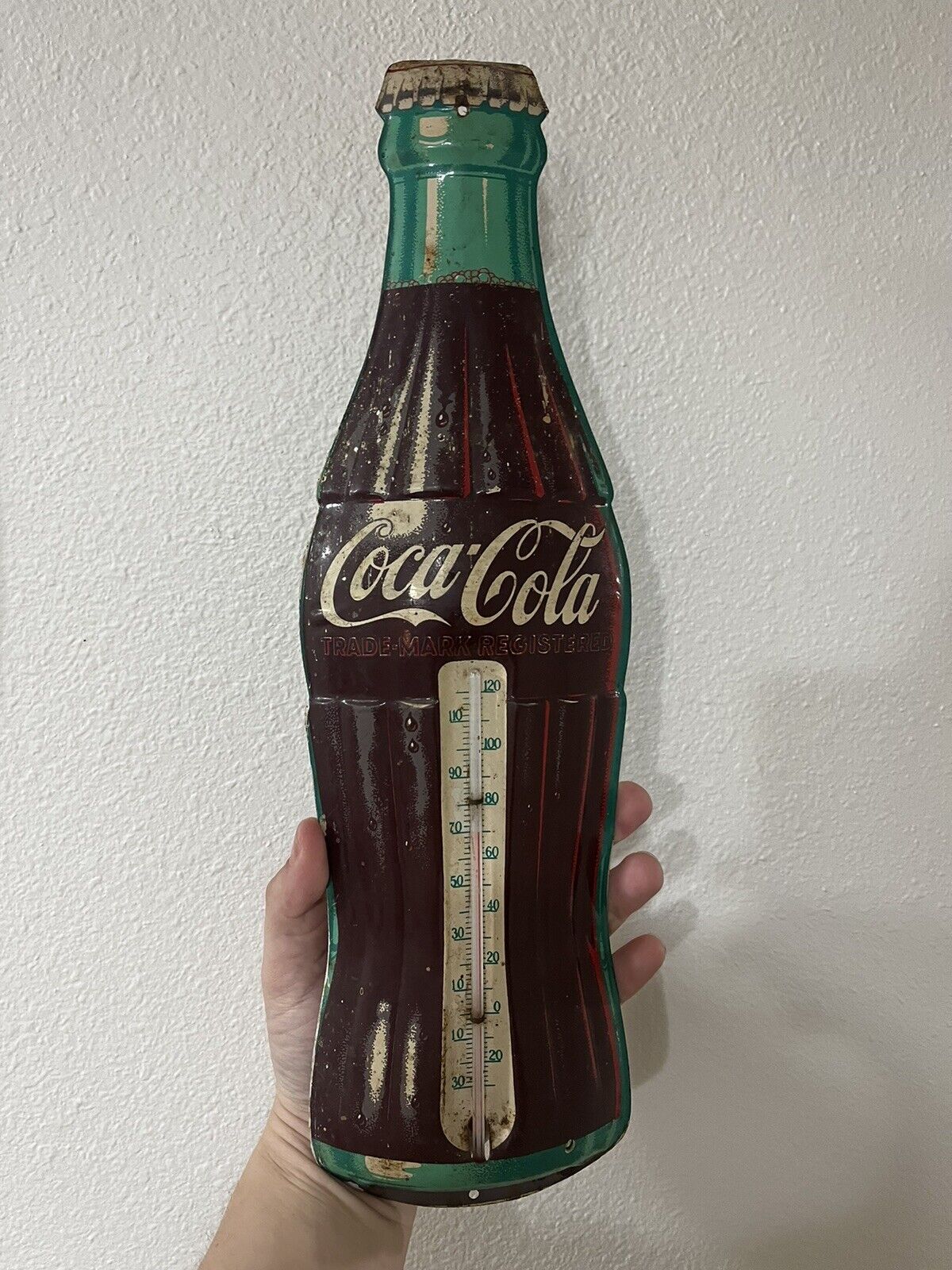 vintage coca cola thermometer sign 1950’s/60’s Original Robertson Works Vintage