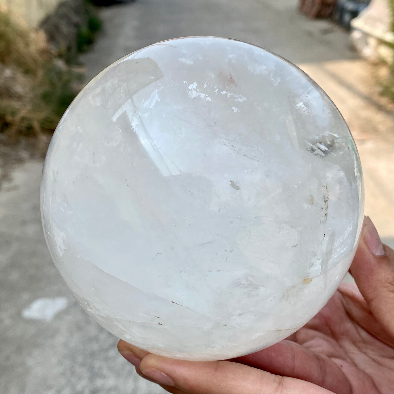4.29LB Rare Natural colorful Clear quartz ball Crystal Sphere specimen Gift