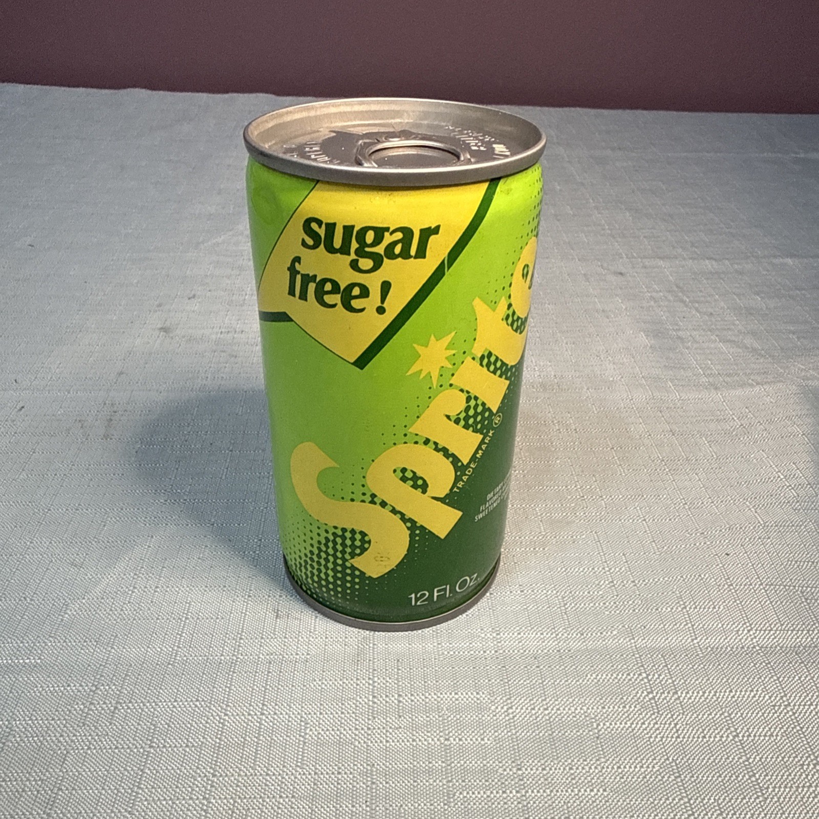 VINTAGE SUGAR FREE SPRITE PULL TAB STEEL CAN Nice VINTAGE SUGAR FREE SPRITE PULL TAB STEEL CAN Nice