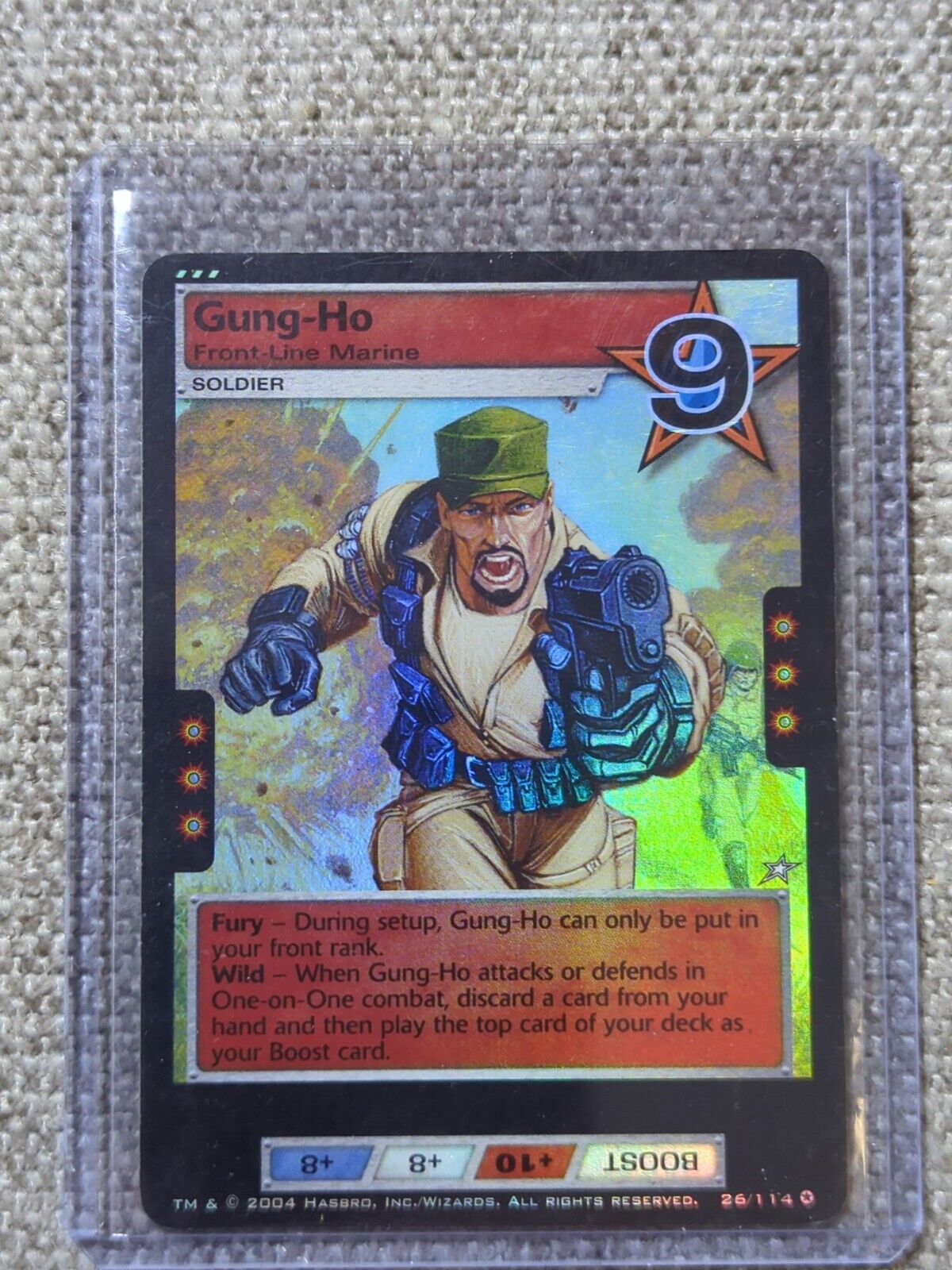 G.I. JOE Hasbro 2004 Gung-Ho Front Line Marine Foil Card #26/114