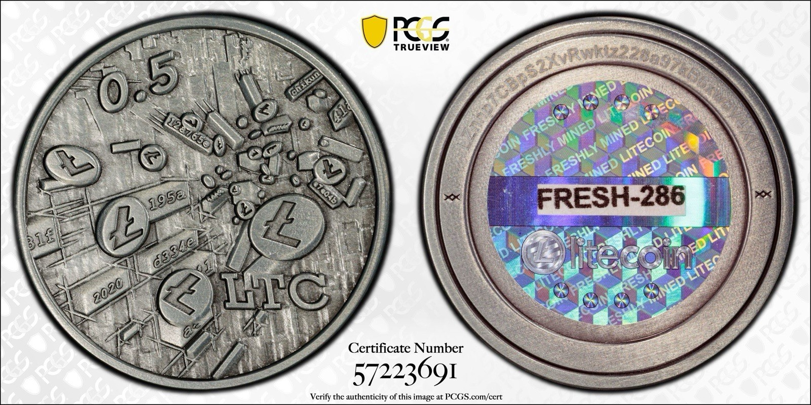 RARE 2020 FULLY FUNDED LITECOIN (.5 LTC)💥PCGS MS-69💥NONE FINER💥REDUCED PRICE RARE 2020 FULLY FUNDED LITECOIN (.5 LTC)💥PCGS MS-69💥NONE FINER💥REDUCED PRICE