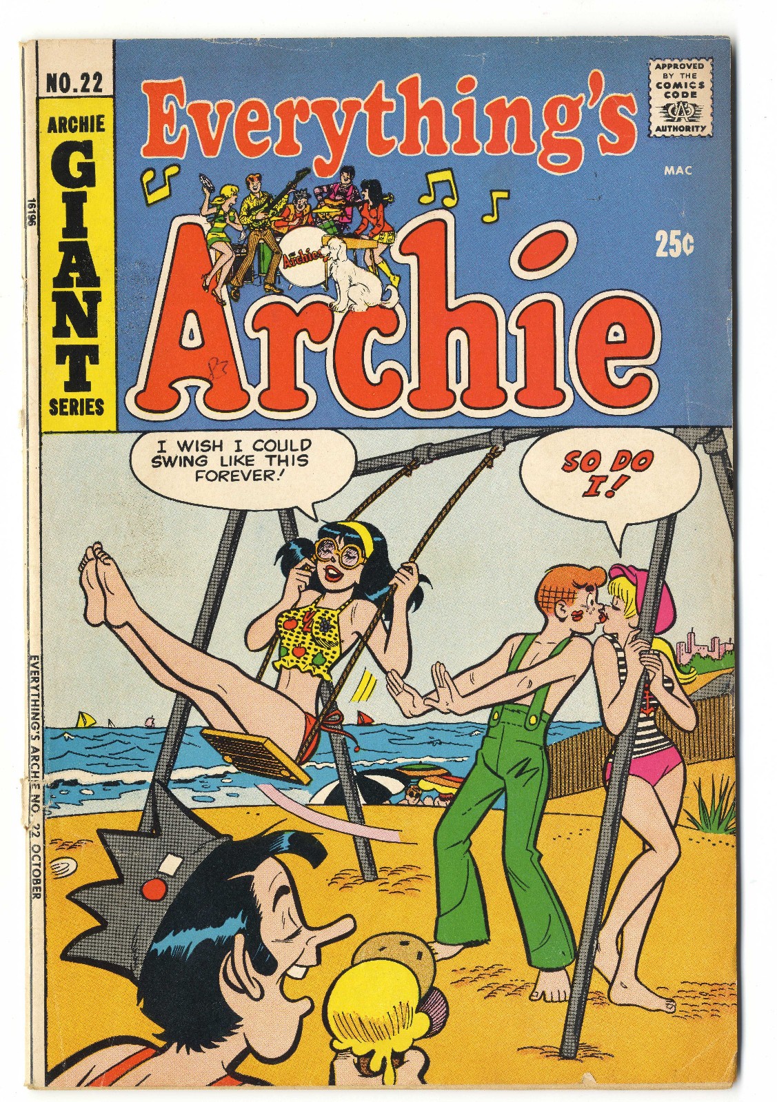 Everything\'s Archie #22 Giant 1972 GGA Innuendo Swinging Threesome Cover Everything\'s Archie #22 Giant 1972 GGA Innuendo Swinging Threesome Cover