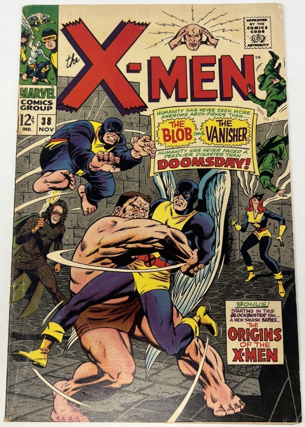 The X-Men #38 Vintage 1967 Marvel Comics Group Book The Blob & The Vanisher The X-Men #38 Vintage 1967 Marvel Comics Group Book The Blob & The Vanisher