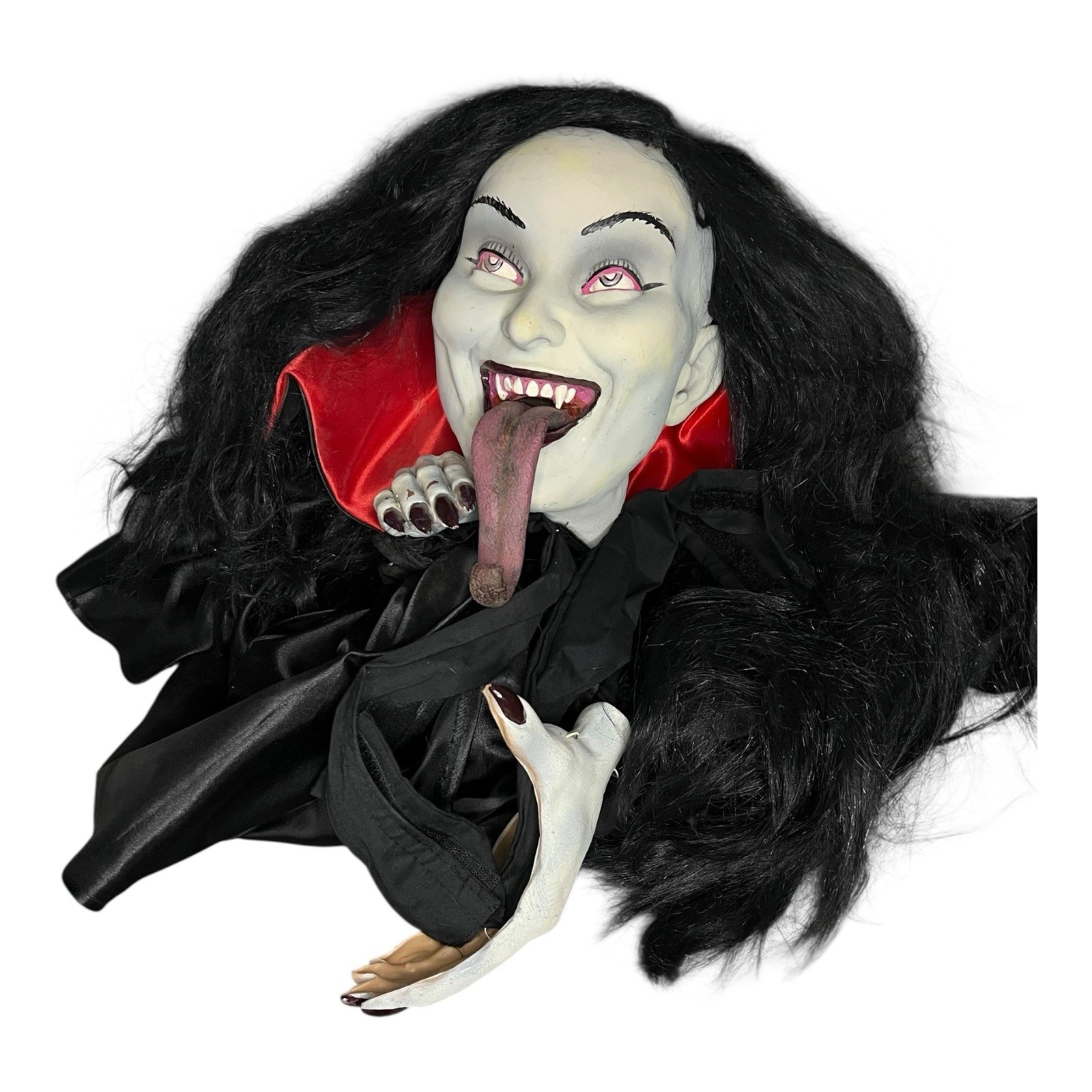 Vintage RARE Mario Chiodo Studios Vampiress Head Clinger 2004 Theater Halloween Vintage RARE Mario Chiodo Studios Vampiress Head Clinger 2004 Theater Halloween