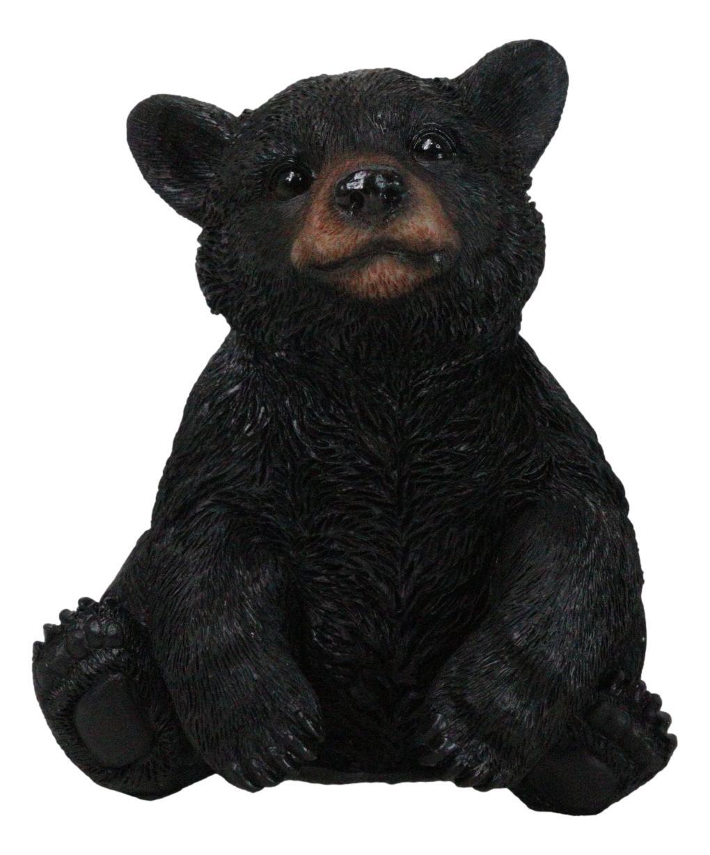 Rustic Western Forest Wonders Sitting Baby Black Bear Cub Whimsical Figurine Rustic Western Forest Wonders Sitting Baby Black Bear Cub Whimsical Figurine