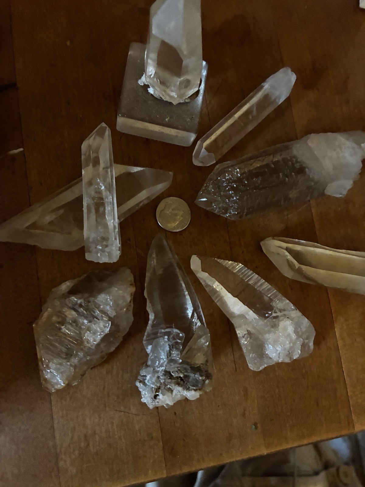 8 Quartz Crystals From Worldwide Locations 8 Quartz Crystals From Worldwide Locations