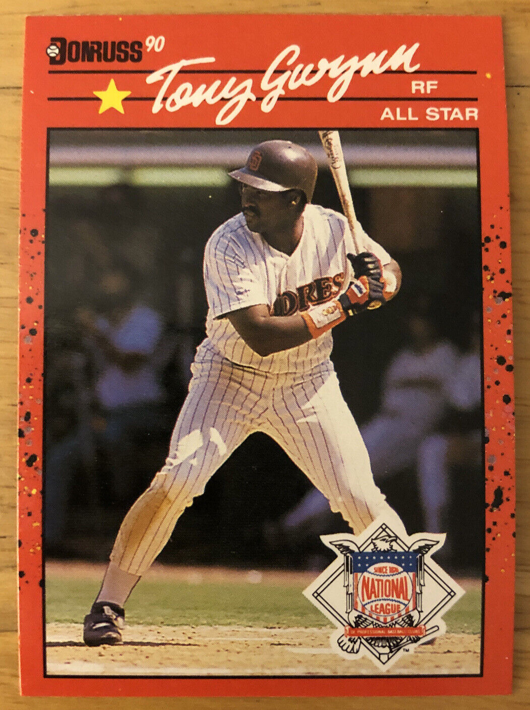 1990 Donruss Tony Gwynn All-Star Error Card #705 Padres HOF High-Grade NM